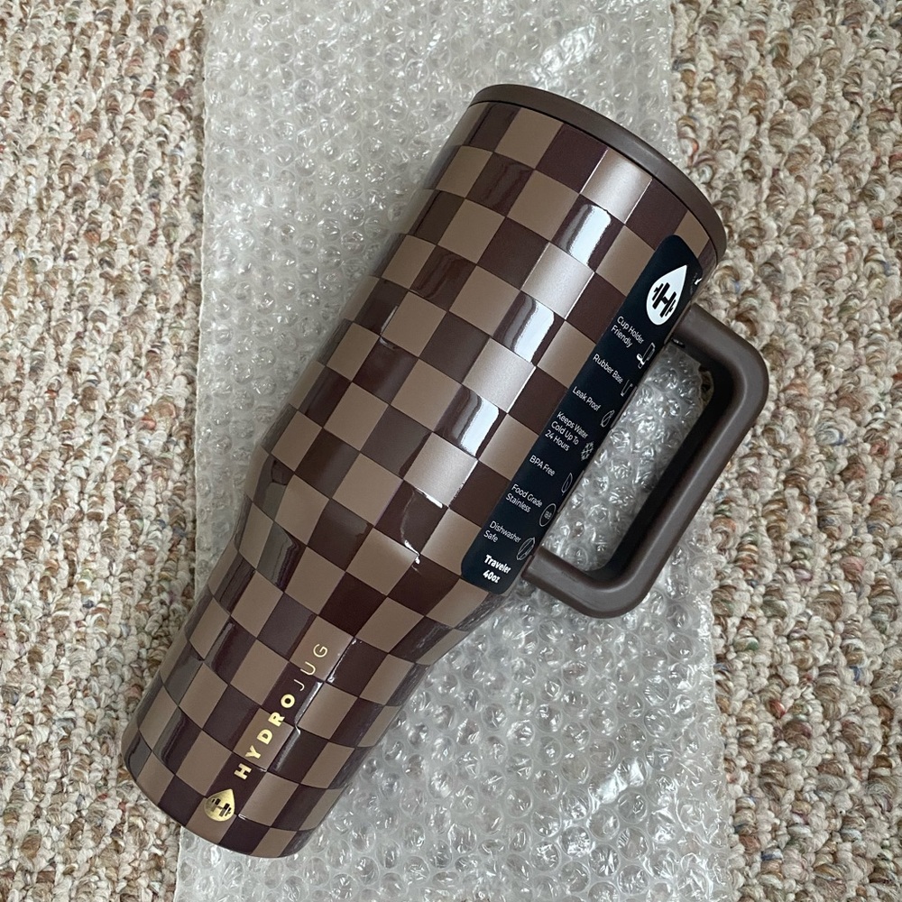 NWT HydroJug Hydro Jug 40oz Tumbler Autumn Checker Limited Edition